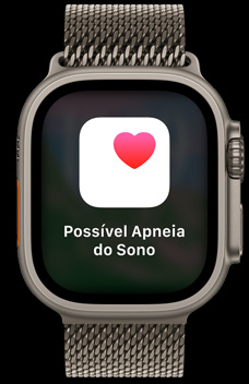 Notificações de apneia do sono indicando que alguém pode ter apneia do sono.