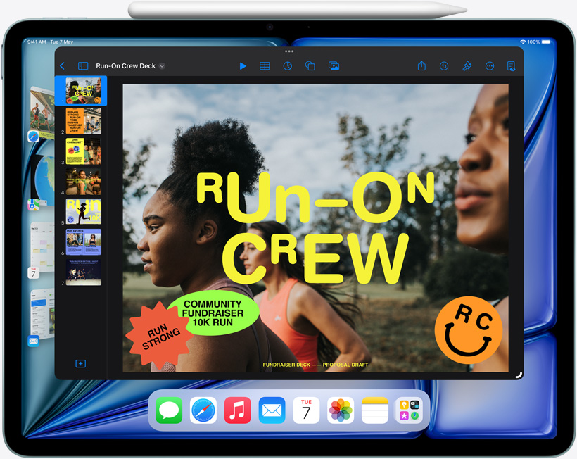 iPad Air showcasing how Stage Manager helps with multitasking
