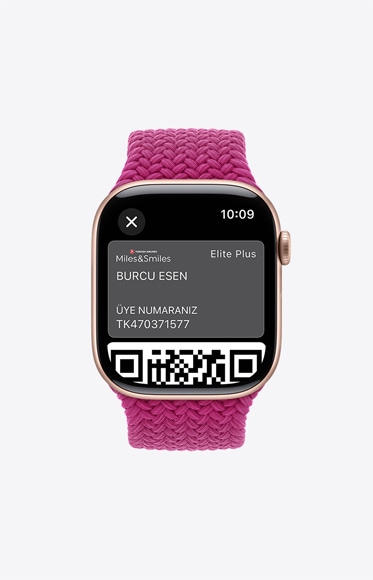 Apple Watch Series 10’da Apple Pay aracılığıyla Apple Card kullanılıyor.