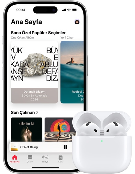 Süreklilik özelliğinin iPhone ve AirPods ile gösterimi