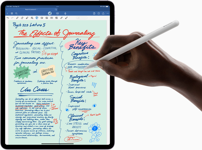 iPad AirにGoodnotes 6が表示されている