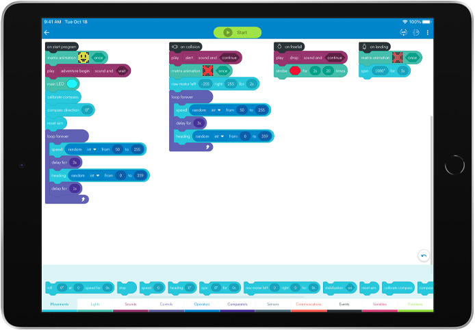 Aplikace Sphero Edu