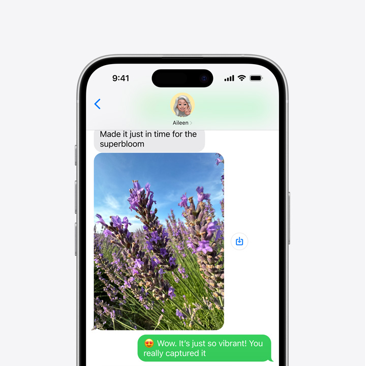 iPhone 16 screen displaying a text message